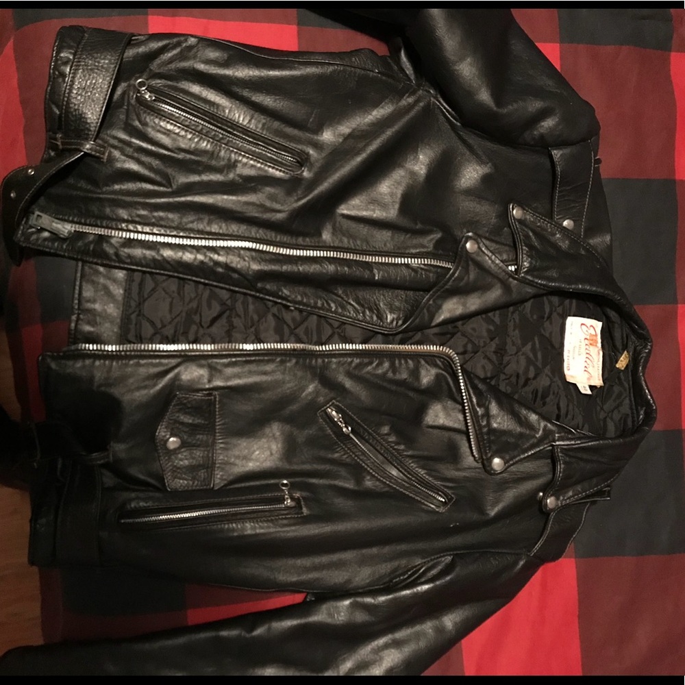 Excelled vintage leather motorcycle jacket.